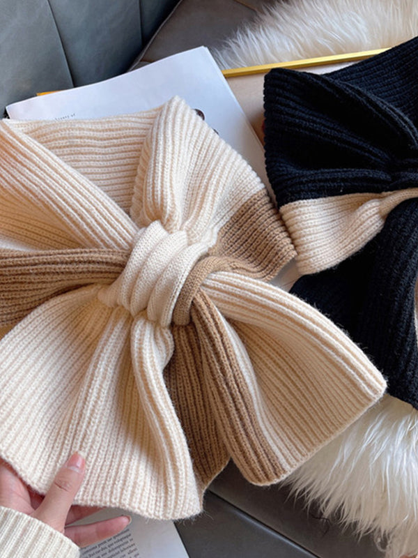 Simple Keep Warm Contrast Color Shawl&Scarf