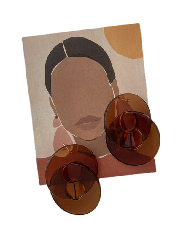 Geometric Solid Color Earrings Accessories Eardrop