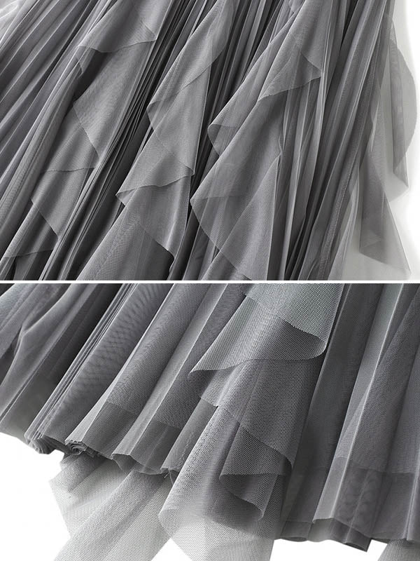 Original Stylish 7 Colors Falbala Gauze Skirt