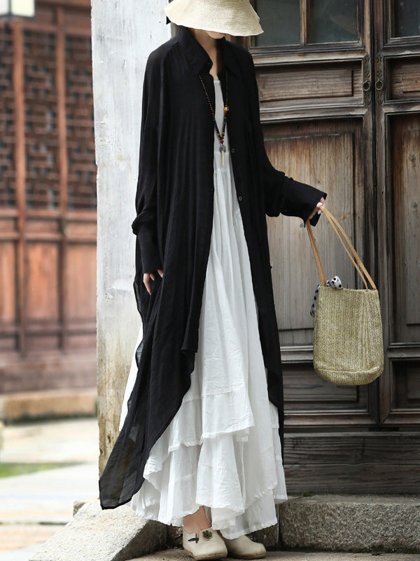 Pleated Solid Color Split-Joint Loose Sleeveless Spaghetti-Neck Blouses&shirts Tops