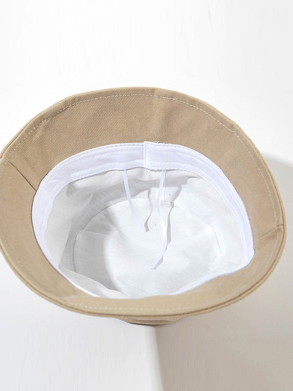 Original Letter Solid Color Casual Fisherman Hat