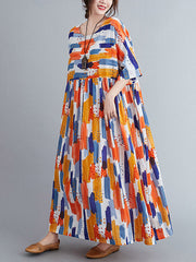 Original Print Round-Neck Dress