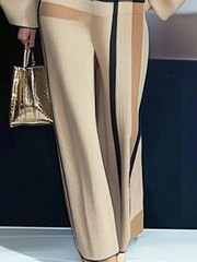 Striped Loose Wide Leg Trousers Casual Pants Bottoms