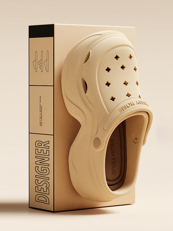 Hollow Round Cut Sandals Platform Shoes Crocs