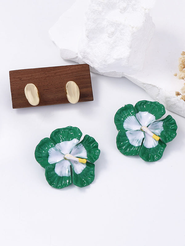 Flower Shape Earrings Accessories + Rings Accessories