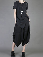 Casual Chiffon Cropped T-Shirt