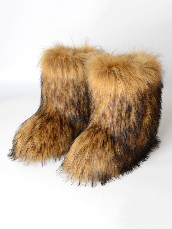 Contrast Color Keep Warm Boots