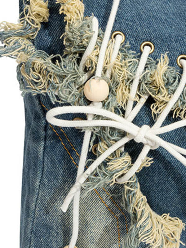 Drawstring Fringed Split-Joint Crossbody Bags Bags