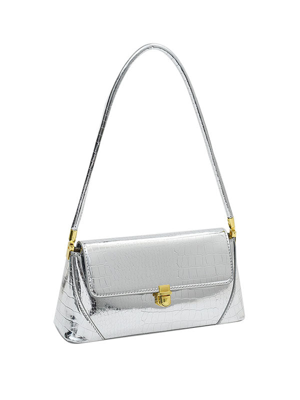Crocodile Pattern Zipper Handbags