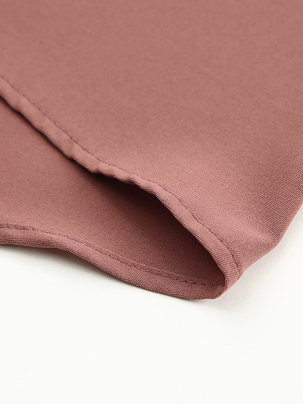 Elasticity Pleated Solid Color A-Line Loose Spaghetti-Neck Maxi Dresses