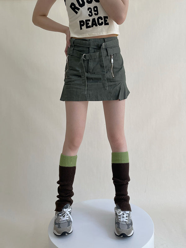Leisure Flared Contrast Color Leg Warmers Accessories