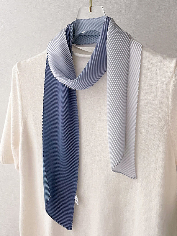 Gradient Pleated Sun protection Shawl&Scarf