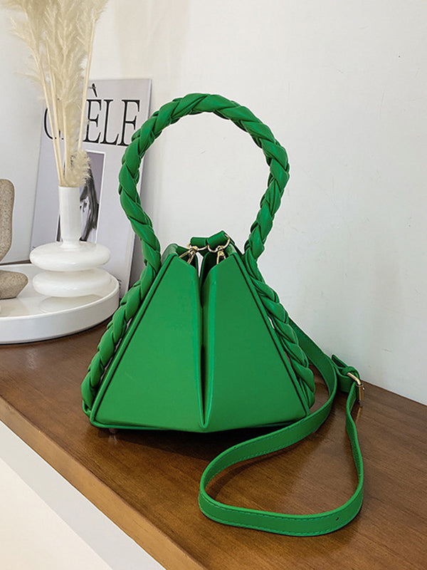 Adjustable Foldable Solid Color Woven Bags Accessories