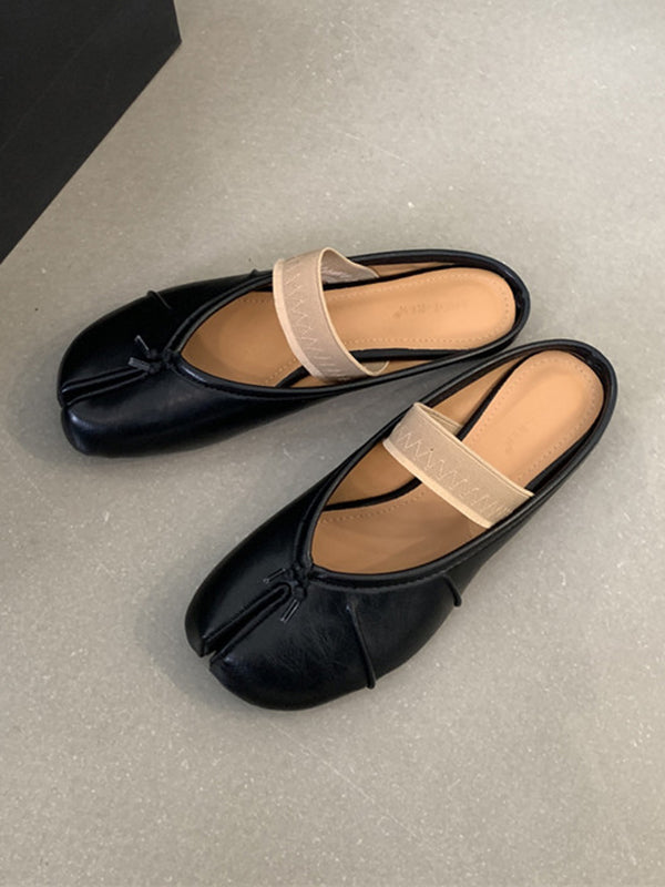 Elasticity Shallow Cut Split-Joint Split-Toe Slippers&Mules Flat Shoes