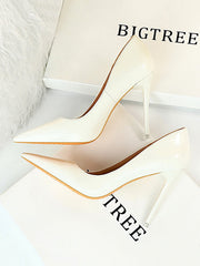 Solid Color Split-Joint Scarpin Salto Pumps