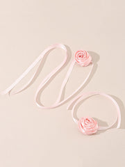 Solid Color Three-Dimensional Flower Necklaces Accessories Bracelet Accessories