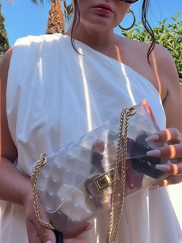 Asymmetric Pleated Solid Color A-Line Loose One-Shoulder Mini Dresses