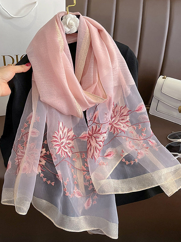 Embroidered Leisure Shawl&Scarf