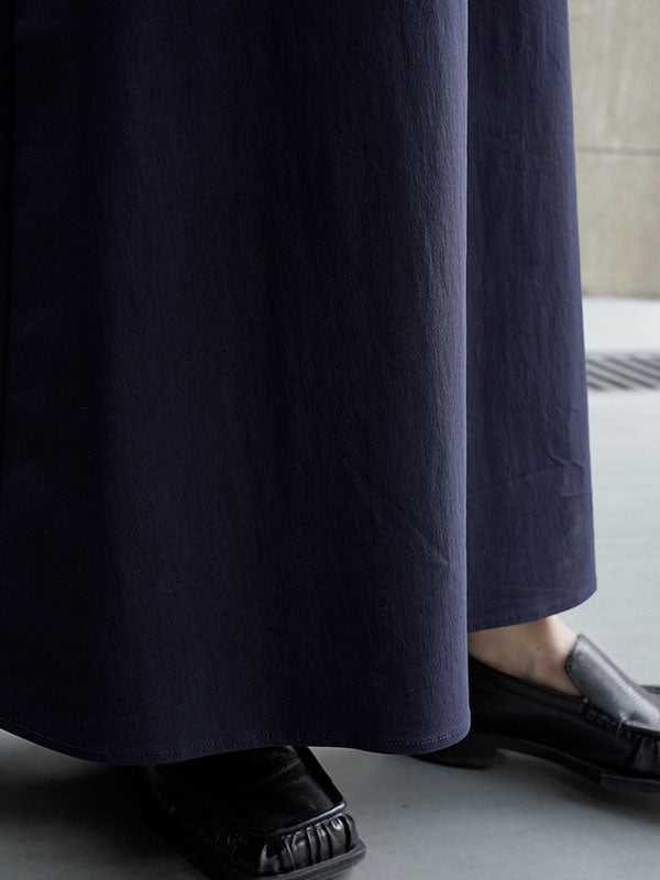 Solid Color Loose Sleeveless Round-Neck Midi Dresses