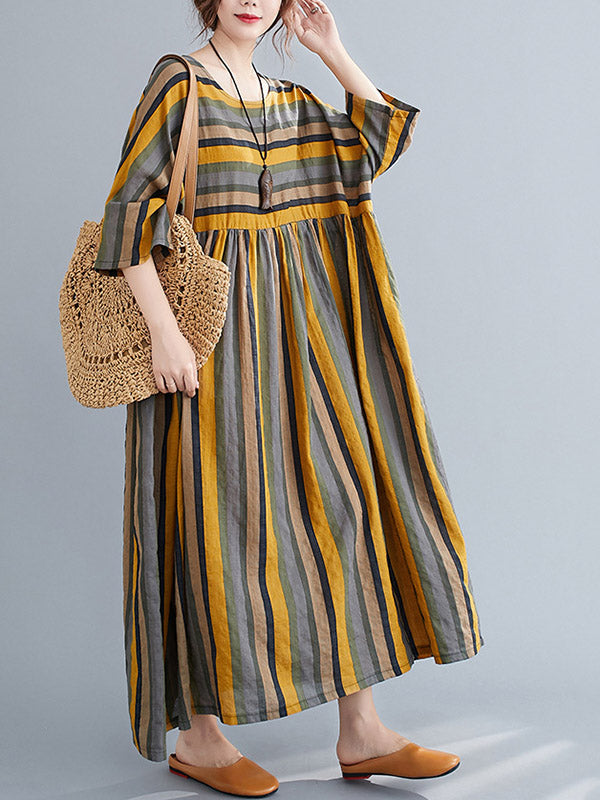 Original Stripe Round-Neck Dress