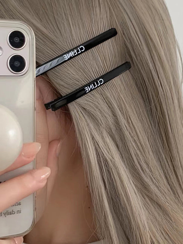 Letter Print Hair Clips