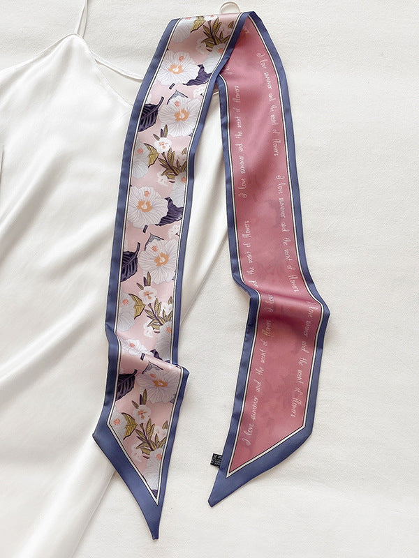 Urban Silk Imitation Letter Floral Printed Scarf