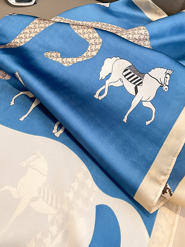 Animal Printed Houndstooth Square Scarfs&Hats