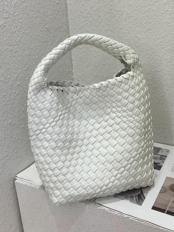 Solid Color Woven Handbags Bags