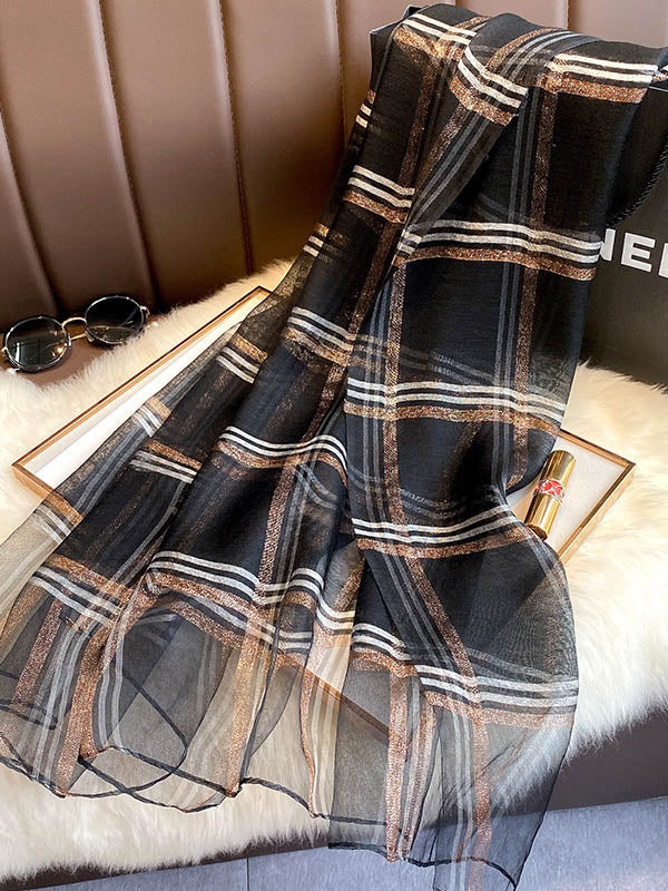 Personality Warm Striped Plaid Scarf