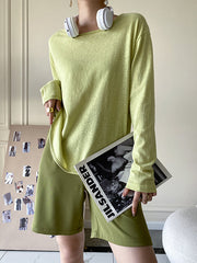 Simple Casual Loose Solid Color Sun-Protection T-Shirt Top