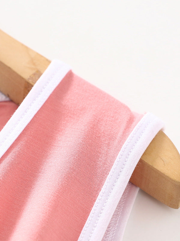 Solid Color Sleeveless Loose Vest Top + Elasticity Pleated Shorts Bottom Pajama Sets