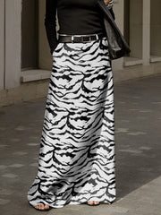 Loose Printed Skirts Bottoms