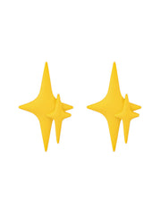 Solid Color Star Shape Drop Earrings