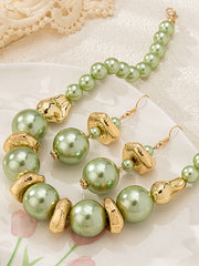 Contrast Color Geometric Necklaces Accessories Drop Earrings