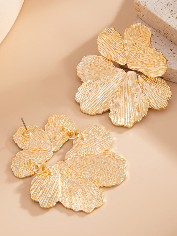Flower Shape Irregularity Earrings Accessories