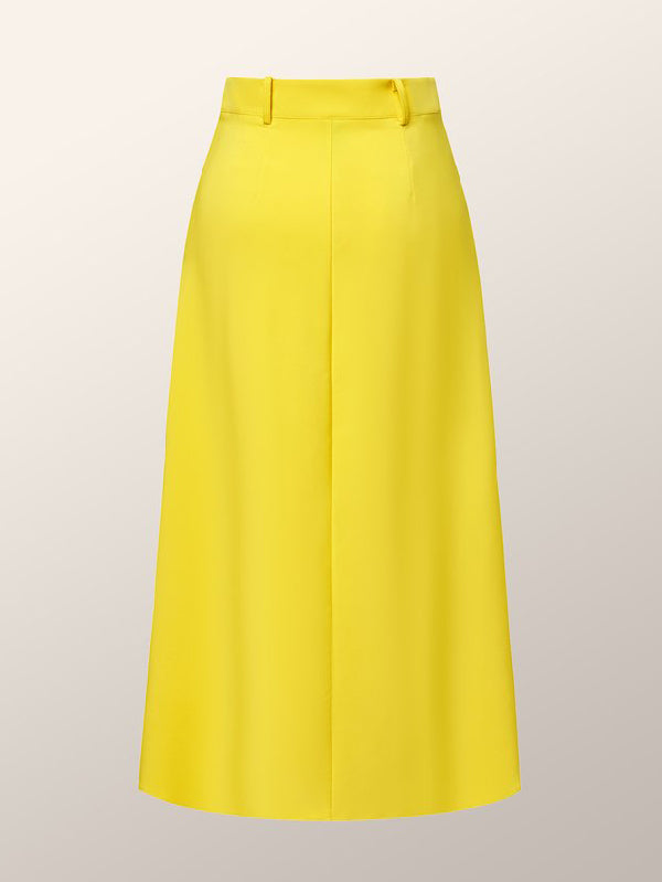 Simple High Waisted Solid Color Skirts Bottoms