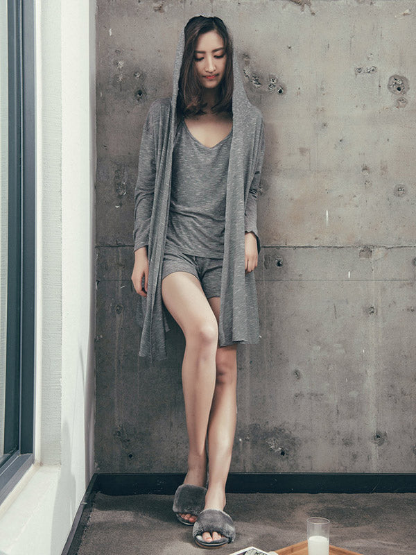 Leisure Three Pieces Outwear&T-Shirt&Pants Pajama Suit