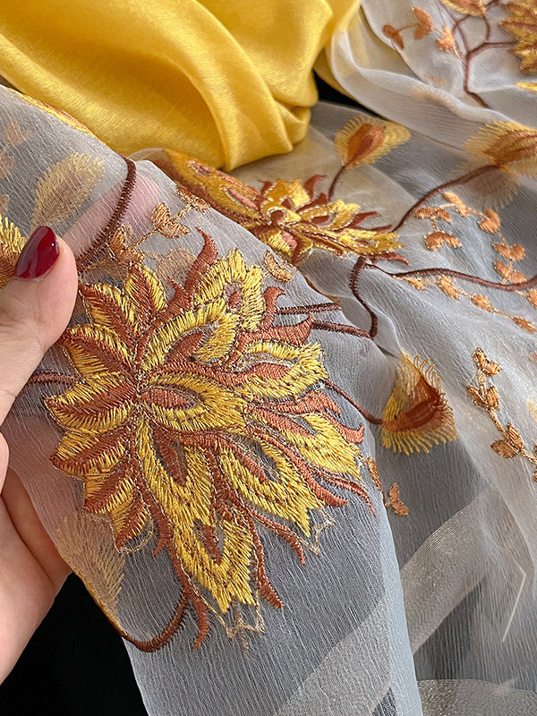 Embroidered Leisure Shawl&Scarf