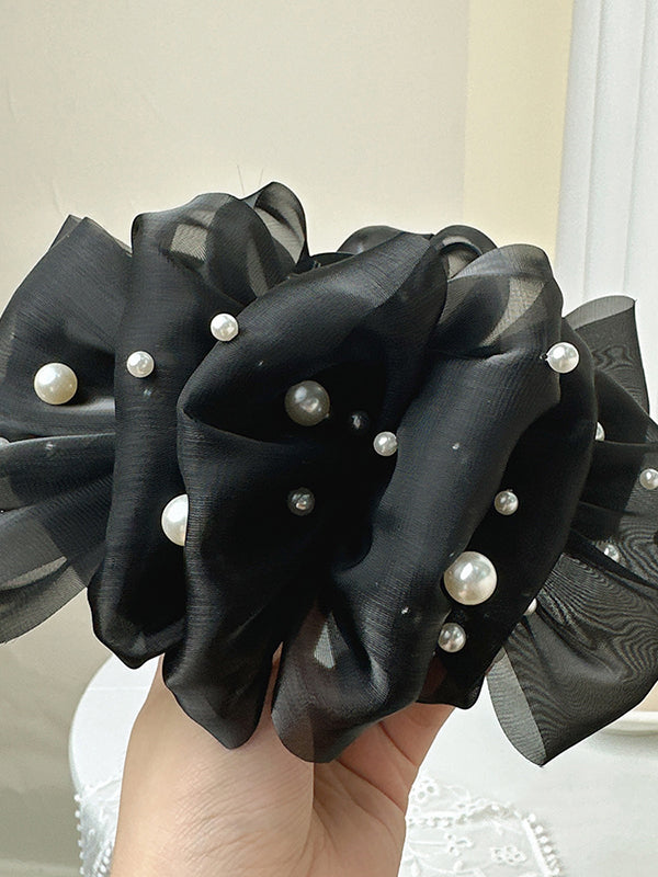 Flower Shape Gauze See-Through Hairclaw Clawclip