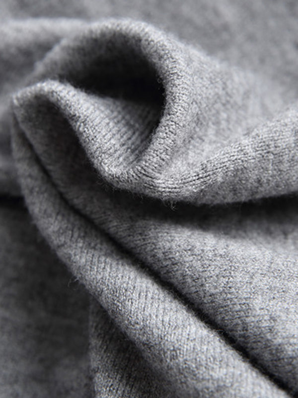 Solid Color Batwing Sleeves High-Low Boat Neck Sweater Pullovers Knitwear