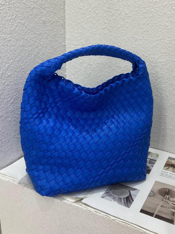 Solid Color Woven Handbags Bags