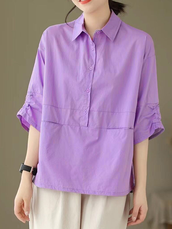 Zipper Loose Short Sleeves Hooded T-Shirts Tops