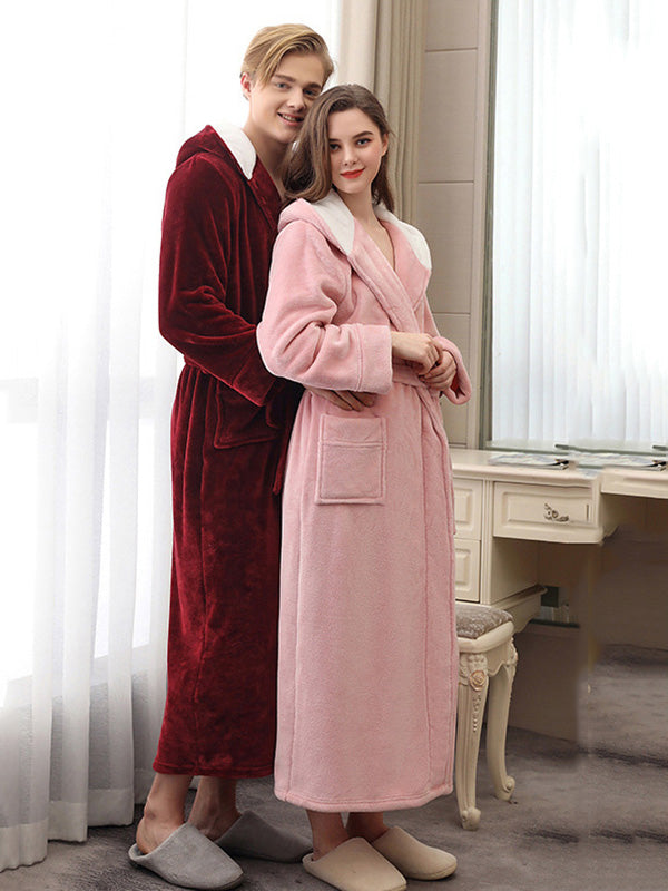 Comfortable  Warm Hooded Pajama Robe