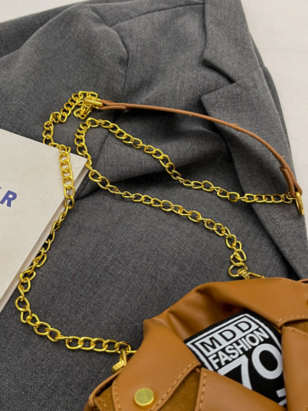 Chains Geometric Zipper Handbags Crossbody Bags Bags