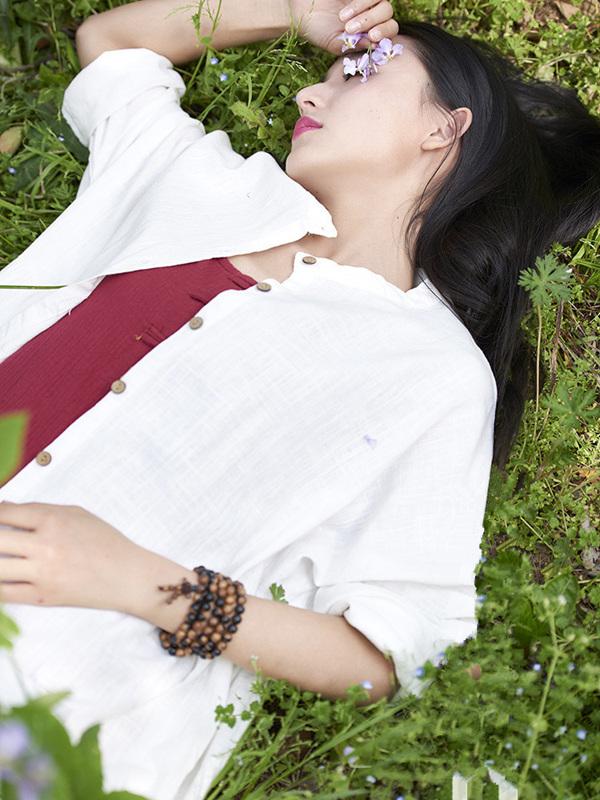 Soft White Ramie Cotton Linen Cover-up Cardigan