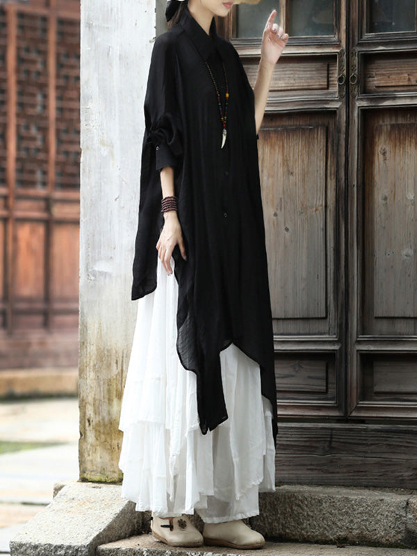 Pleated Solid Color Split-Joint Loose Sleeveless Spaghetti-Neck Blouses&shirts Tops