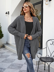 Casual Batwing Sleeves Loose Solid Color Cardigan Tops