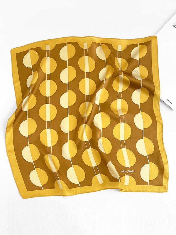 Urban Contrast Color Polka-Dot Scarf