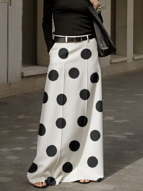 High Waisted Polka Dot Skirts Bottoms