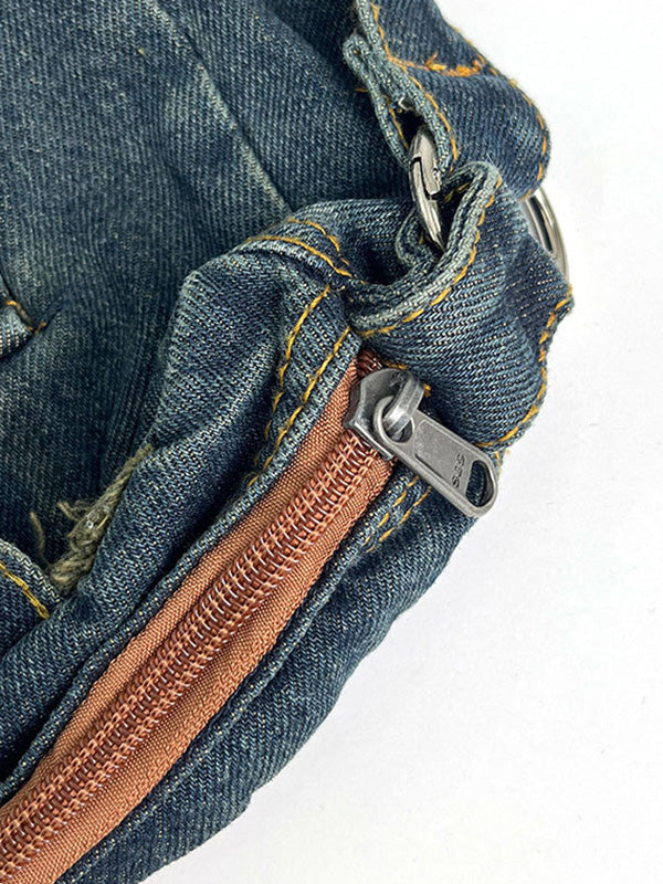 Fringed Split-Joint Zipper Handbags Crossbody Bags Bags